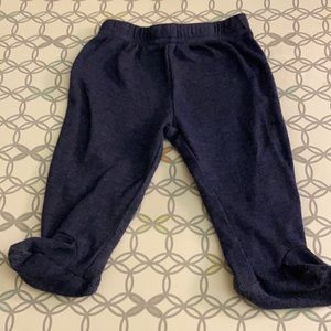 Navy Blue Footie Pants, Size 0-3 Months
